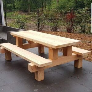 Solid Wood Outdoor Picnic Table