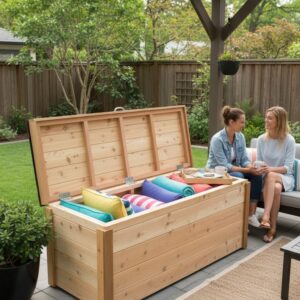 Premium Solid Wood Outdoor Storage Bench & Deck Box